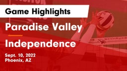 Paradise Valley  vs Independence  Game Highlights - Sept. 10, 2022