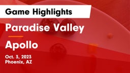 Paradise Valley  vs Apollo  Game Highlights - Oct. 3, 2023