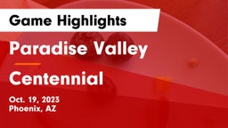 Paradise Valley  vs Centennial  Game Highlights - Oct. 19, 2023