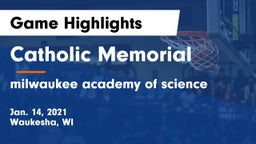 Catholic Memorial vs milwaukee academy of science Game Highlights - Jan. 14, 2021