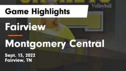 Fairview  vs Montgomery Central Game Highlights - Sept. 13, 2022