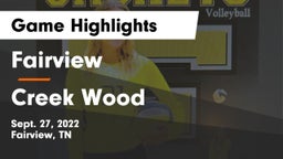 Fairview  vs Creek Wood  Game Highlights - Sept. 27, 2022