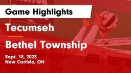 Tecumseh  vs Bethel Township  Game Highlights - Sept. 18, 2023