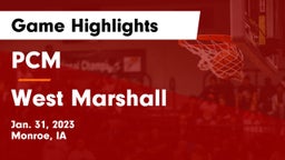 PCM  vs West Marshall  Game Highlights - Jan. 31, 2023