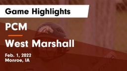 PCM  vs West Marshall  Game Highlights - Feb. 1, 2022