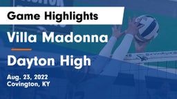 Villa Madonna  vs Dayton High Game Highlights - Aug. 23, 2022