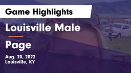 Louisville Male  vs Page  Game Highlights - Aug. 20, 2022