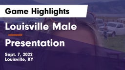 Louisville Male  vs Presentation Game Highlights - Sept. 7, 2022