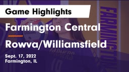 Farmington Central  vs Rowva/Williamsfield  Game Highlights - Sept. 17, 2022