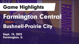 Farmington Central  vs Bushnell-Prairie City Game Highlights - Sept. 15, 2022