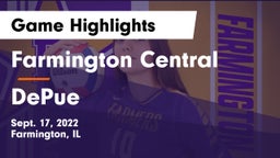 Farmington Central  vs DePue   Game Highlights - Sept. 17, 2022