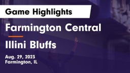 Farmington Central  vs Illini Bluffs  Game Highlights - Aug. 29, 2023