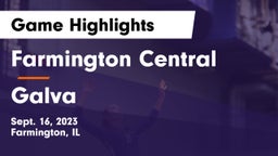 Farmington Central  vs Galva Game Highlights - Sept. 16, 2023