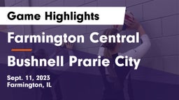 Farmington Central  vs Bushnell Prarie City Game Highlights - Sept. 11, 2023