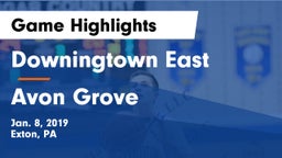 Downingtown East  vs Avon Grove  Game Highlights - Jan. 8, 2019