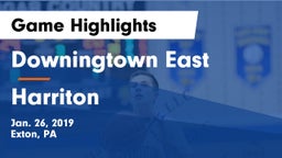 Downingtown East  vs Harriton  Game Highlights - Jan. 26, 2019