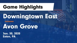 Downingtown East  vs Avon Grove  Game Highlights - Jan. 30, 2020