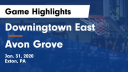 Downingtown East  vs Avon Grove  Game Highlights - Jan. 31, 2020