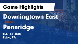 Downingtown East  vs Pennridge Game Highlights - Feb. 28, 2020