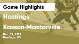 Hastings  vs Kasson-Mantorville  Game Highlights - Dec. 22, 2022