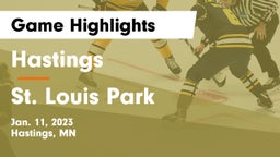 Hastings  vs St. Louis Park  Game Highlights - Jan. 11, 2023