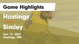 Hastings  vs Simley  Game Highlights - Jan. 17, 2023