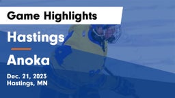 Hastings  vs Anoka  Game Highlights - Dec. 21, 2023