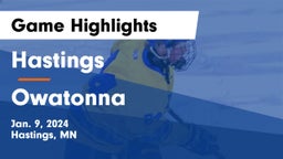 Hastings  vs Owatonna  Game Highlights - Jan. 9, 2024