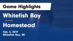 Whitefish Bay  vs Homestead  Game Highlights - Feb. 5, 2019