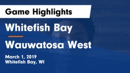 Whitefish Bay  vs Wauwatosa West  Game Highlights - March 1, 2019