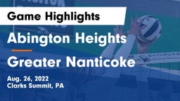 Abington Heights  vs Greater Nanticoke Game Highlights - Aug. 26, 2022