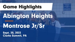Abington Heights  vs Montrose Jr/Sr  Game Highlights - Sept. 20, 2022