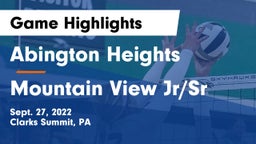 Abington Heights  vs Mountain View Jr/Sr  Game Highlights - Sept. 27, 2022