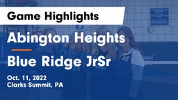 Abington Heights  vs Blue Ridge JrSr  Game Highlights - Oct. 11, 2022