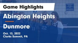 Abington Heights  vs Dunmore  Game Highlights - Oct. 13, 2022
