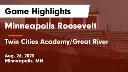 Minneapolis Roosevelt  vs Twin Cities Academy/Great River Game Highlights - Aug. 26, 2023