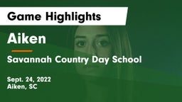 Aiken  vs Savannah Country Day School Game Highlights - Sept. 24, 2022