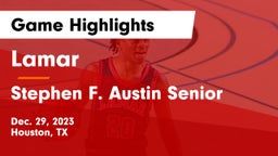 Lamar  vs Stephen F. Austin Senior  Game Highlights - Dec. 29, 2023