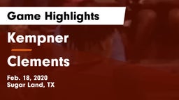 Kempner  vs Clements  Game Highlights - Feb. 18, 2020