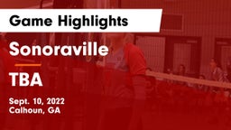 Sonoraville  vs TBA Game Highlights - Sept. 10, 2022
