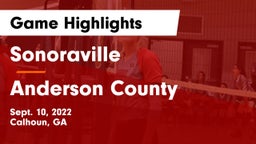 Sonoraville  vs Anderson County  Game Highlights - Sept. 10, 2022
