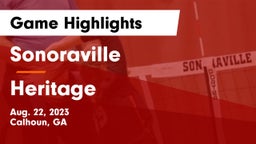 Sonoraville  vs Heritage  Game Highlights - Aug. 22, 2023