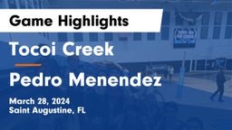 Tocoi Creek  vs Pedro Menendez  Game Highlights - March 28, 2024