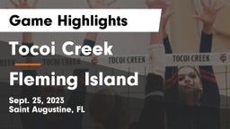 Tocoi Creek  vs Fleming Island Game Highlights - Sept. 25, 2023