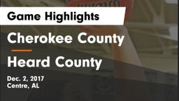 Cherokee County  vs Heard County  Game Highlights - Dec. 2, 2017