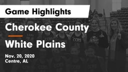 Cherokee County  vs White Plains  Game Highlights - Nov. 20, 2020