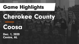 Cherokee County  vs Coosa  Game Highlights - Dec. 1, 2020