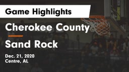 Cherokee County  vs Sand Rock  Game Highlights - Dec. 21, 2020