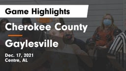 Cherokee County  vs Gaylesville Game Highlights - Dec. 17, 2021