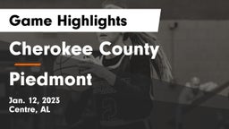 Cherokee County  vs Piedmont Game Highlights - Jan. 12, 2023